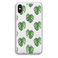 Monstera leaves: iPhone XS Transparant Hoesje - thumbnail