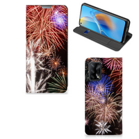 OPPO A74 4G Hippe Standcase Vuurwerk - thumbnail