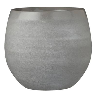 Mica Decorations Bloempot - grijs - keramiek - 26 x 23 cm - Plantenpotten Mica Decorations Bloempot - grijs - keramiek - 26 x 23 cm - Plantenpotten