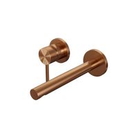 Inbouw Wastafelmengkraan Brauer Copper Edition Coldstart Rechte Uitloop Ronde Hendel Links Geborsteld Koper PVD Met Rozetten Brauer - thumbnail