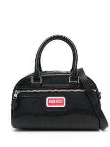 Kenzo sac à main zippé à plaque logo - Noir