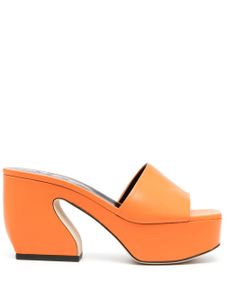 Si Rossi mules à talon biseauté 95 mm - Orange