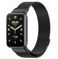 By Qubix - Milanese bandje - Zwart - Compatible met Xiaomi Smart Band 7 Pro - Compatible Xiaomi bandje