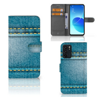 OPPO Reno6 5G Wallet Case met Pasjes Jeans