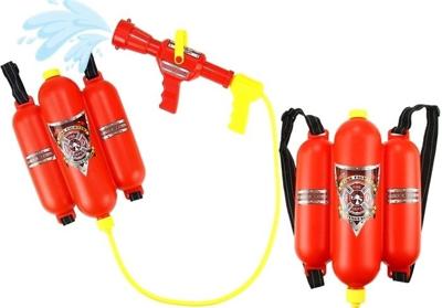 Viking Choice  Waterpistool brandweerman brandblusser rood - Grote tank & spuitpistool