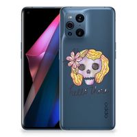 Silicone Back Case OPPO Find X3 | X3 Pro Boho Skull