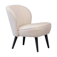 Woood Sara fauteuil bouclé creme - thumbnail