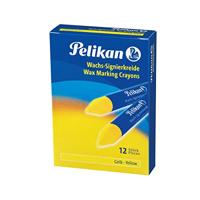 Pelikan 701102 merkkrijt 772/12, geel, 12 stuks in vouwdoosje
