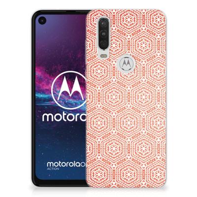 Motorola One Action TPU bumper Pattern Orange Motorola One Action TPU bumper Pattern Orange