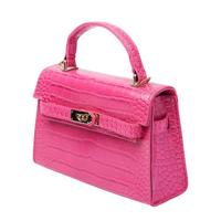 Pinned by K handtas Daanie met crocoprint fuchsia