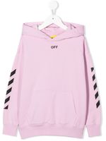 Off-White Kids hoodie à logo imprimé - Rose