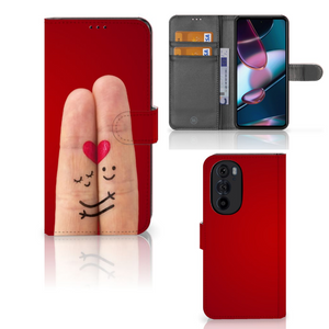 Motorola Edge 30 Pro Wallet Case met Pasjes Liefde - Origineel Romantisch Cadeau