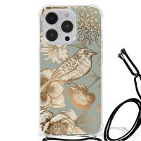 Case voor iPhone 14 Pro Max Vintage Bird Flowers