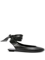 The Attico ballerines en cuir - Noir