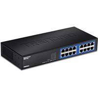 TRENDnet TEG-S16DG 16-Port Onbeheerde Gigabit GREENnet desktop metalen switch, ventilatorloos, 16x RJ-45 poorten, 32 Gbps doorvoersnelheid