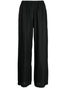 ASPESI pantalon palazzo à taille élastiquée - Noir