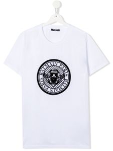 Balmain Kids t-shirt en coton à logo imprimé - Blanc