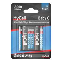 HyCell Oplaadbare batterij batterij baby C type 3000mAh NiMH zonder geheugeneffect 2-pack foto batterij digitale camera speelgoed accu