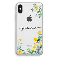 Gele bloemen: iPhone XS Transparant Hoesje - thumbnail