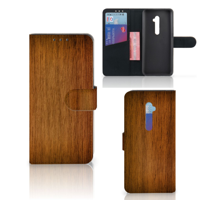 OPPO Reno2 Book Style Case Donker Hout