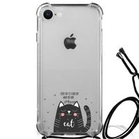 iPhone SE 2022 | 2020 | 8 | 7 Stevig Bumper Hoesje Cat Good Day