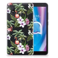 Alcatel 1B (2020) TPU Hoesje Flamingo Palms - thumbnail