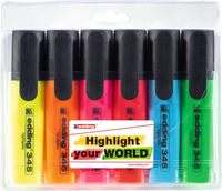 Markeerstift edding 345 2-5mm blister ÃƒÆ' 6 kleuren