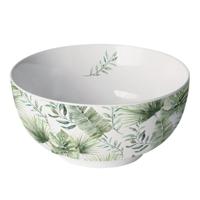 Ambiente Schaal Mueslikom 0,4 l - 14 cm Oerwald Exotische bladeren New Bone China porselein serie jungle bladeren