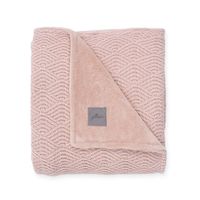 Jollein deken River Knit Pale Pink/Coral Fleece Maat