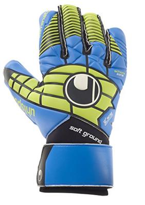 uhlsport Eliminator 100017401 keepershandschoenen voor heren, Schwarz/Blau/Power Grün, 9.5