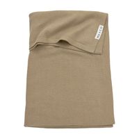 Meyco ledikantdeken knit basic taupe Maat - thumbnail