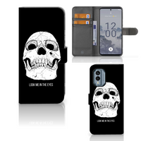 Telefoonhoesje met Naam Nokia X30 Skull Eyes - thumbnail