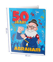 Raambord Abraham 50 Jaar Verjaardag (60x45cm) - thumbnail