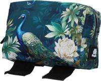 PoopyGo poepzakhouder pauw (blauw) - dispenser voor poepzakjes - eenvoudig aan de hondenriem te bevestigen - waterdicht - met klittenbandsluiting en karabijnhaak - Eco Bag