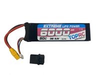 TRC Car Lipo 50c 11.1 volt 6000mah met XT90 stekker & Verloopstekker geschikt voor Traxxas - thumbnail