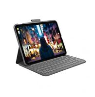 Logitech iPad-toetsenbordcase (10e generatie) | Slim Folio met geïntegreerd draadloos toetsenbord (Graphite) - Spanish Layout