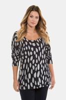 Ulla Popken Pullover, stippendessin, ronde hals - Grote Maten