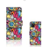 Samsung Note 10 Lite Wallet Case met Pasjes Punk Rock