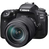 Canon EOS 90D Spiegelreflexcamera, met lens EF-S 18-135mm F3.5-5.6 IS USM (32,5 MP, 7,7 cm (3 inch) Vari-Angle aanraak-lcd, APS-C-sensor, 4K, full-hd, wifi, bluetooth), zwart