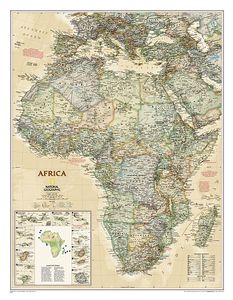 Wandkaart Afrika, politiek & antiek 61 x 78 cm | National Geographic