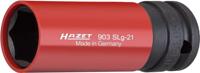HAZET dopsleutel 903SLG-21 | aandrijving: vierkant en buitenzeskant voor het verwisselen van autobanden, breedte over de platte kant: 21 mm | voor machinaal gebruik | Made in Germany'.