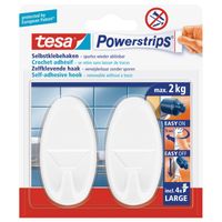 4x Tesa Powerstrips ovale haken large klusbenodigdheden - thumbnail