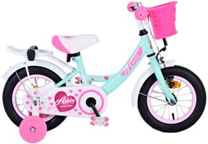 Volare Meisjesfiets Ashley 12 Inch 21,5 cm Meisjes Terugtraprem Mintgroen/Wit