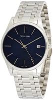 Calvin Klein K4N2114N Analoog kwartshorloge voor heren, met roestvrijstalen armband, zilver/blauw, armband