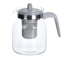 Glazen theepot met grijs filter 1500 ml   -