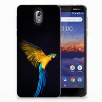 Nokia 3.1 (2018) TPU Hoesje Papegaai