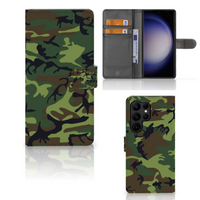 Samsung Galaxy S23 Ultra Telefoon Hoesje Army Dark