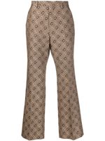 Gucci pantalon droit à taille mi-haute - Marron - thumbnail