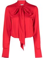 Stella McCartney chemise à col lavallière - Rouge