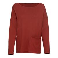 Pullover van bio-katoen met boothals, brandy 44/46